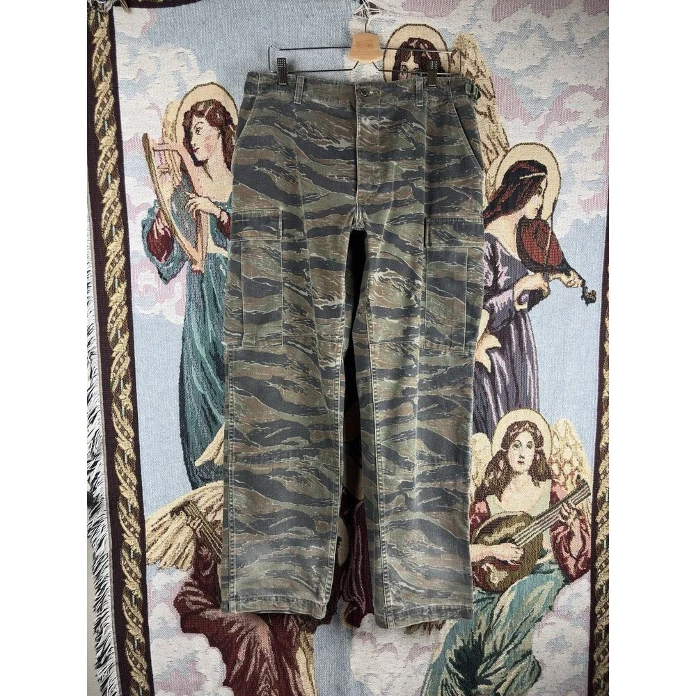 US Military Tiger Stripe Camouflage Uniform Pants 34x30 Cargo Army Camo Tactical